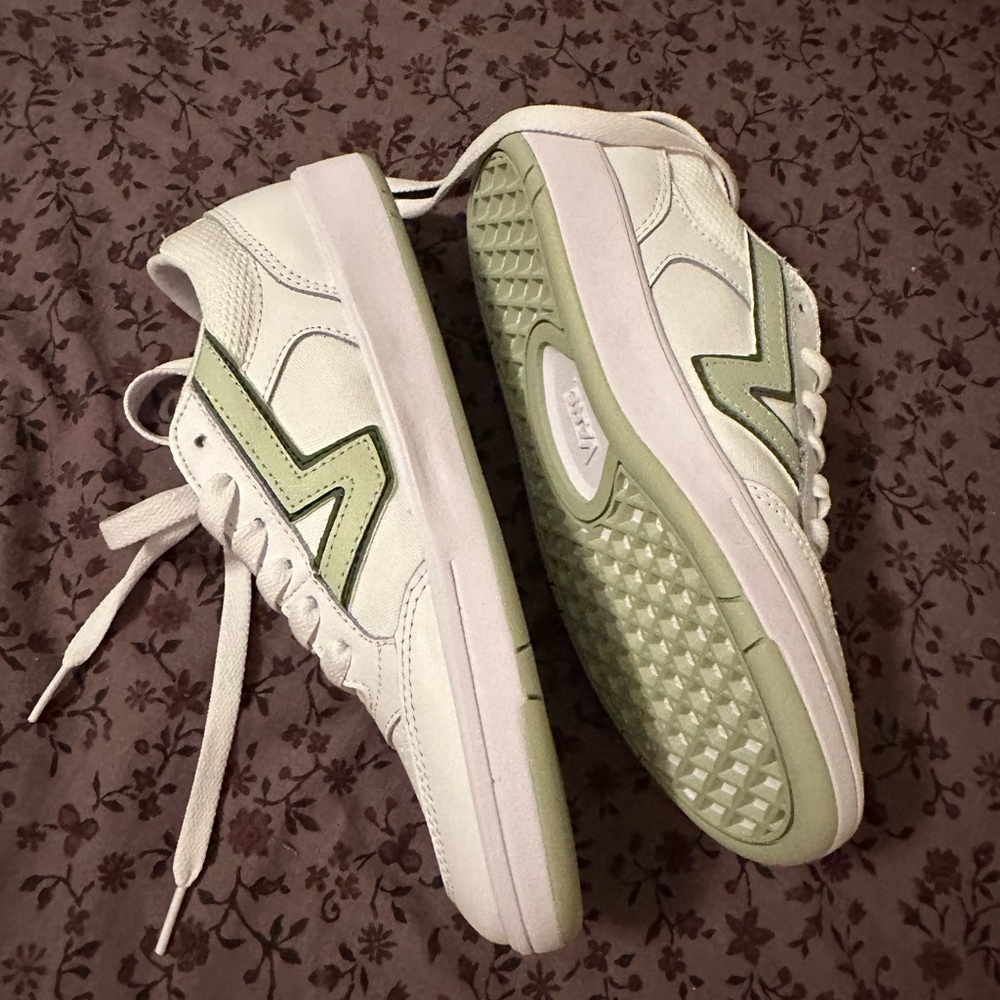 Vans Lowland CC Light Green and White Sneakers